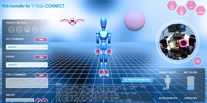 Web Controller for V-Sido CONNECT UI